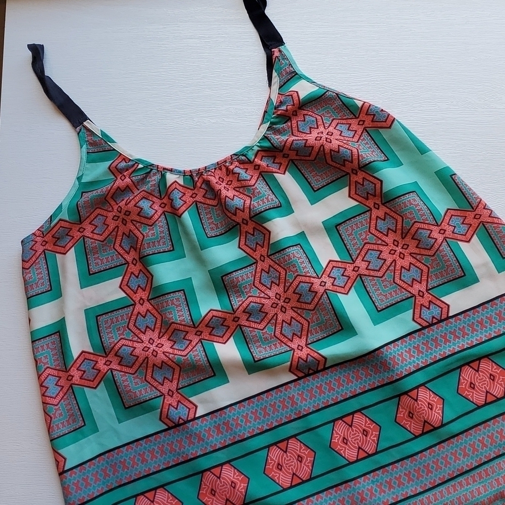 Pixley Colorful Aztec Print Cami L